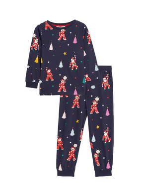 marksandspencer XMS2023 sleapwear T867038XF4 detsk pyzamova vanocni rodinna souprava s motivem disco Santa 499Kc.jpg